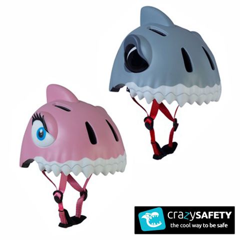 crazySAFETY瘋狂安全帽 丹麥設計3D動物造型兒童安全帽-鯊魚