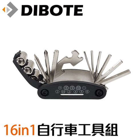 【DIBOTE迪伯特】16合1多功能隨身工具組(729)
