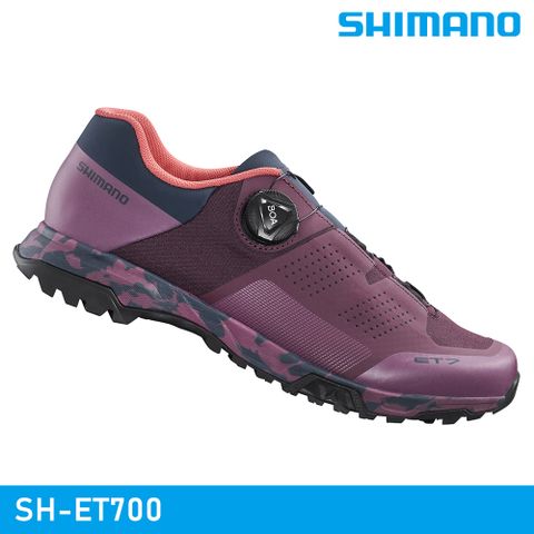 【城市綠洲】SHIMANO 女款 SH-ET700 WOMEN 自行車硬底鞋 / 紫紅色