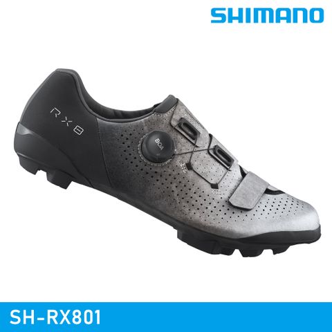 【城市綠洲】SHIMANO SH-RX801 SPD 自行車卡鞋 / 銀色 (男款)