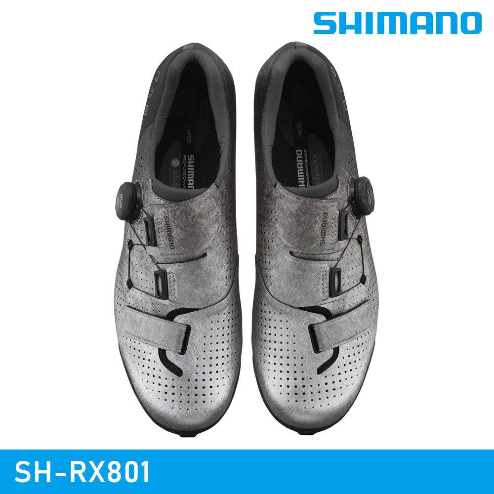 SHIMANO 禧瑪諾 【城市綠洲】 SH-RX801 SPD 自行車卡鞋 / 銀色 (男款)