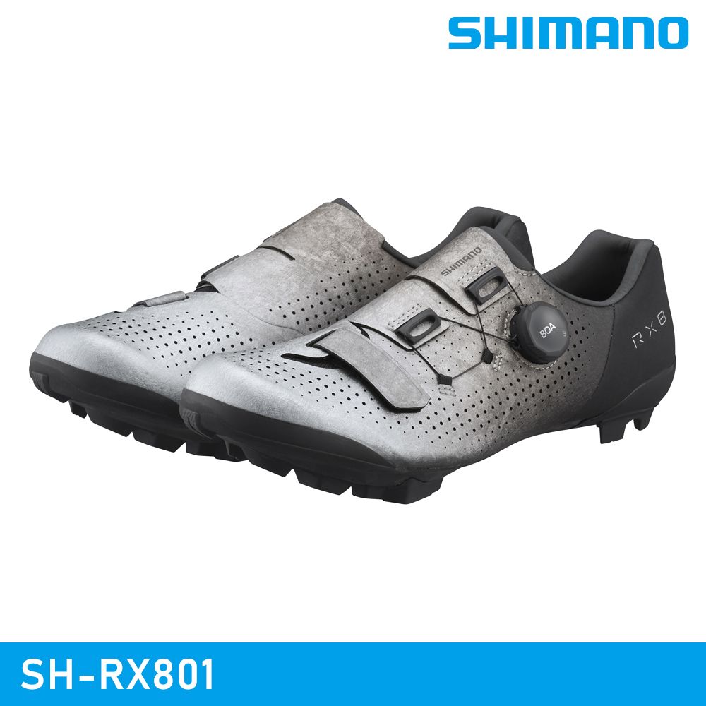 SHIMANO 禧瑪諾 【城市綠洲】 SH-RX801 SPD 自行車卡鞋 / 銀色 (男款)