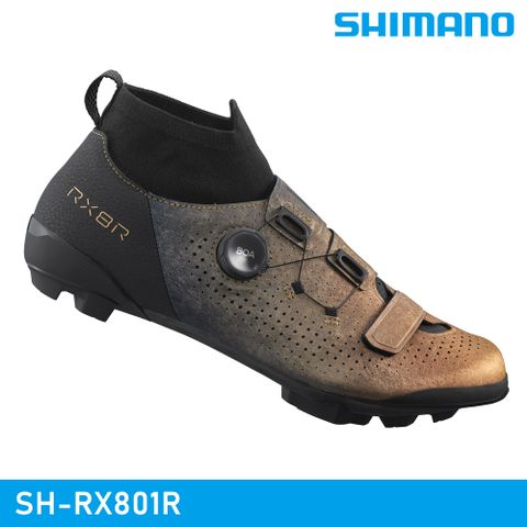 【城市綠洲】SHIMANO SH-RX801R SPD 自行車卡鞋 / 金屬澄 (男款)