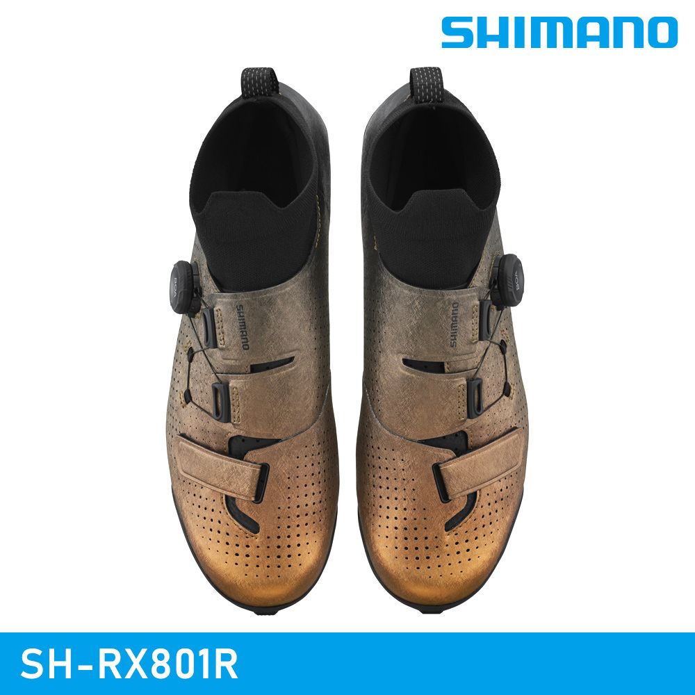 SHIMANO 禧瑪諾 【城市綠洲】 SH-RX801R SPD 自行車卡鞋 / 金屬澄 (男款)