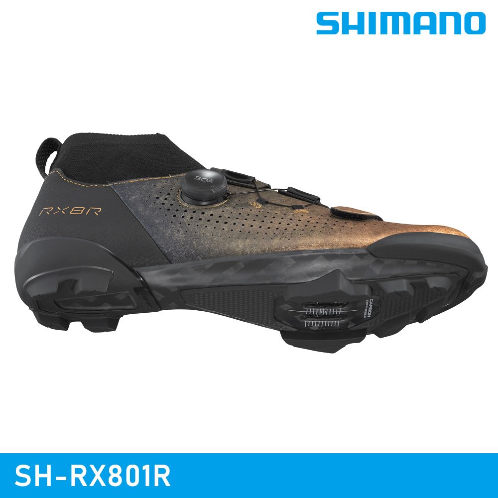 SHIMANO 禧瑪諾 【城市綠洲】 SH-RX801R SPD 自行車卡鞋 / 金屬澄 (男款)