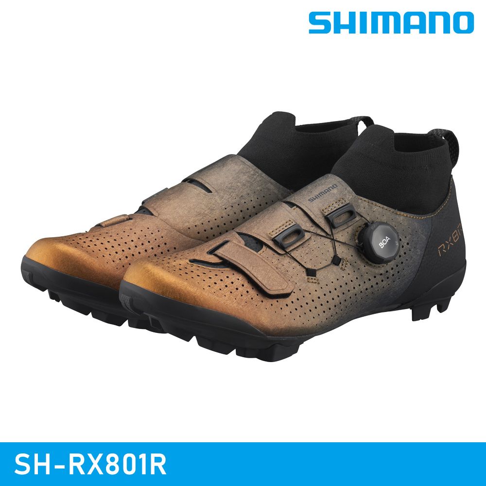 SHIMANO 禧瑪諾 【城市綠洲】 SH-RX801R SPD 自行車卡鞋 / 金屬澄 (男款)