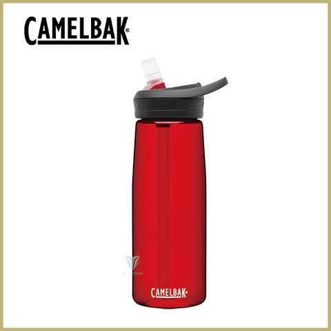贈防塵蓋[CamelBak] 750ml eddy+多水吸管水瓶 石榴紅