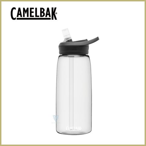 贈防塵蓋[CamelBak] 1000ml eddy+多水吸管水瓶 晶透白