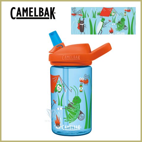 CamelBak [] 400ml eddy+ kids兒童吸管運動水瓶-露營蟲蟲