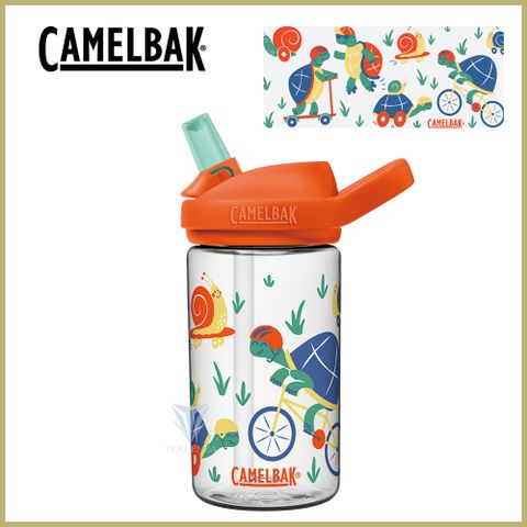 CamelBak [] 400ml eddy+ kids兒童吸管運動水瓶-單車烏龜