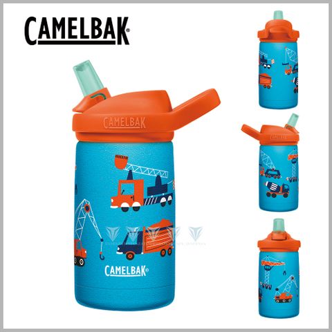 CamelBak CamelBak 350ml eddy+ kids兒童吸管不鏽鋼保溫瓶(保冰)-工程推土車