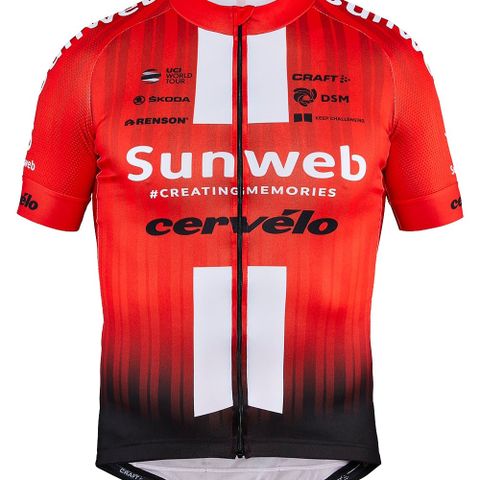 CRAFT 瑞典 TeamSunweb Replica 19s 短袖男車衣【車隊版】1908208-426000 紅/白/黑