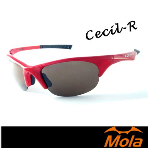 MOLA SPORTS 6-11歲兒童運動太陽眼鏡 UV400 抗UV 跑步 棒球 男女Cecil-r MOLA摩拉品牌