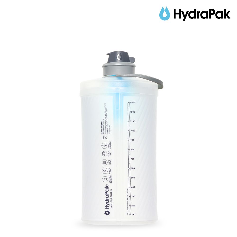 Hydrapak  Flux+Filter 1.5L 軟式水瓶+濾水器 / 透明