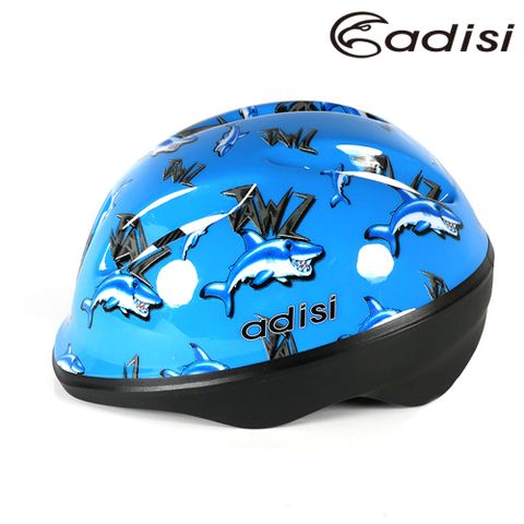 ADISI 兒童自行車帽  藍鯊魚