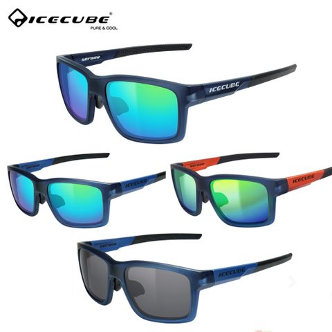 ICECUBE 台灣製偏光片抗UV400運動/休閒太陽眼鏡VERANO-霧透深藍框