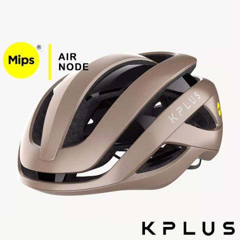 可拆洗Mips系統KPLUS 單車安全帽公路競速系列 可拆洗Mips Air Node系統ALPHA Helmet-香檳金