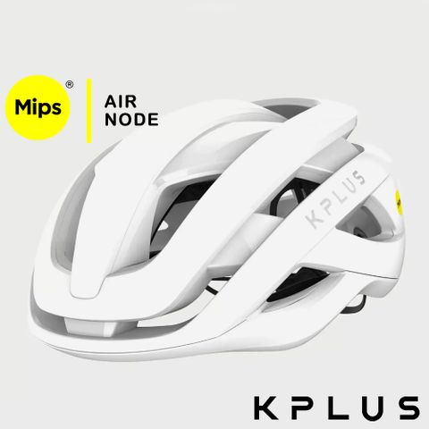 可拆洗Mips系統KPLUS 單車安全帽公路競速系列 可拆洗Mips Air Node系統ALPHA Helmet-AWS全白
