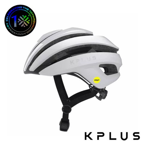 KPLUS 單車安全帽公路競速系列 可拆洗Mips Air Node系統AURA Helmet-珠光白