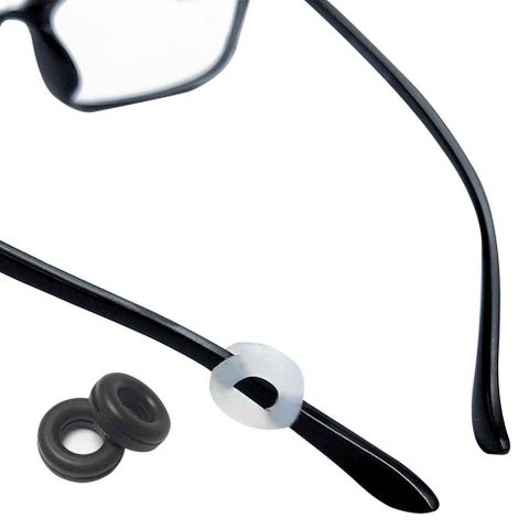 眼鏡專用嚴選舒適圈眼鏡防滑套 眼鏡止滑墊 眼鏡腳套 止滑腳套 耳勾(二對4入) 透明面罩 護目鏡