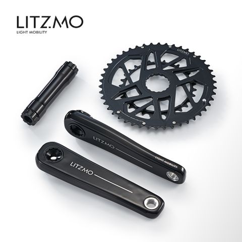 LITZMO 公路車碳纖超輕曲柄組_含齒盤 UL-01 Crank Set