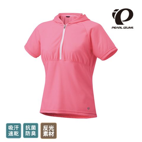 【PEARL iZUMi】女休閒 DRY抗UV短車衣 2號 粉紅-W715-2