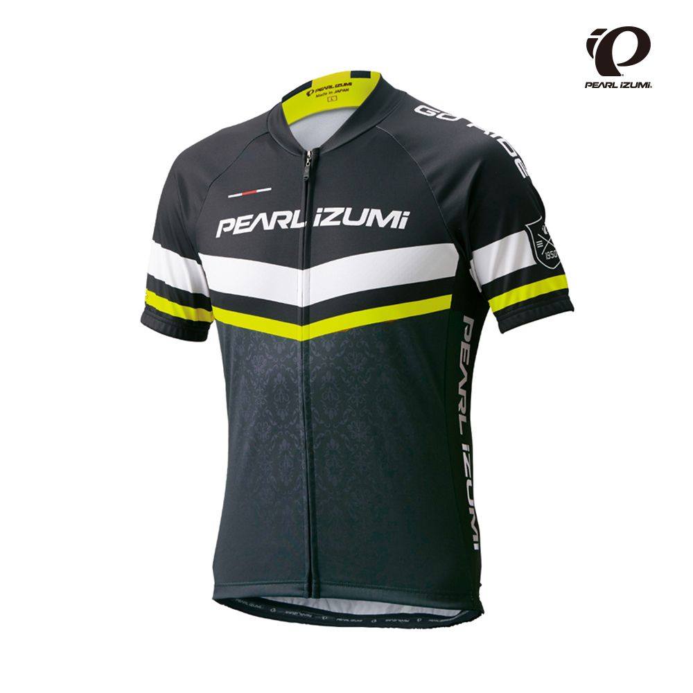 PEARL iZUMi 621-B-21  設計款男短車衣  黑底黃邊 透氣/吸汗/自行車