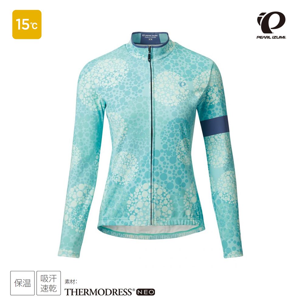 PEARL iZUMi W7455-BL-3女款秋冬15度C 長袖保暖車衣 湖光泡泡