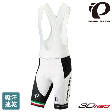 【PEARL iZUMi】日本進口 吸汗速乾設計款男吊帶短車褲 T263-3D-34 黑白
