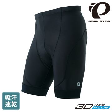 【PEARL iZUMi】日本進口 涼感抗UV吸汗速乾男短車褲 A220-3DNP-1 黑