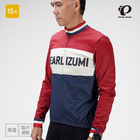 PEARL iZUMi R3400-BL-5 男款冬季15度 特別版保暖長袖車衣 紅