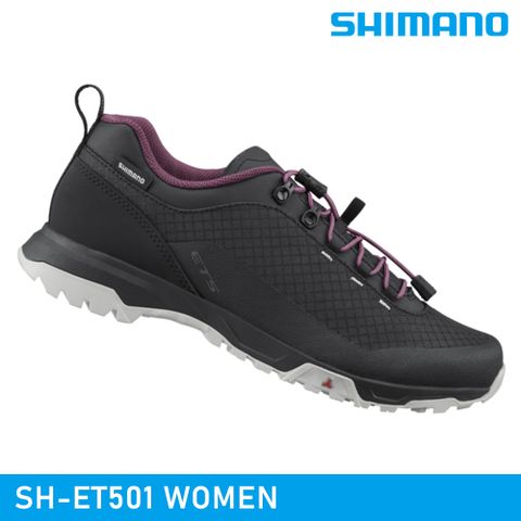 SHIMANO 禧瑪諾 【城市綠洲】 SH-ET501 WOMEN 自行車硬底鞋 / 黑色