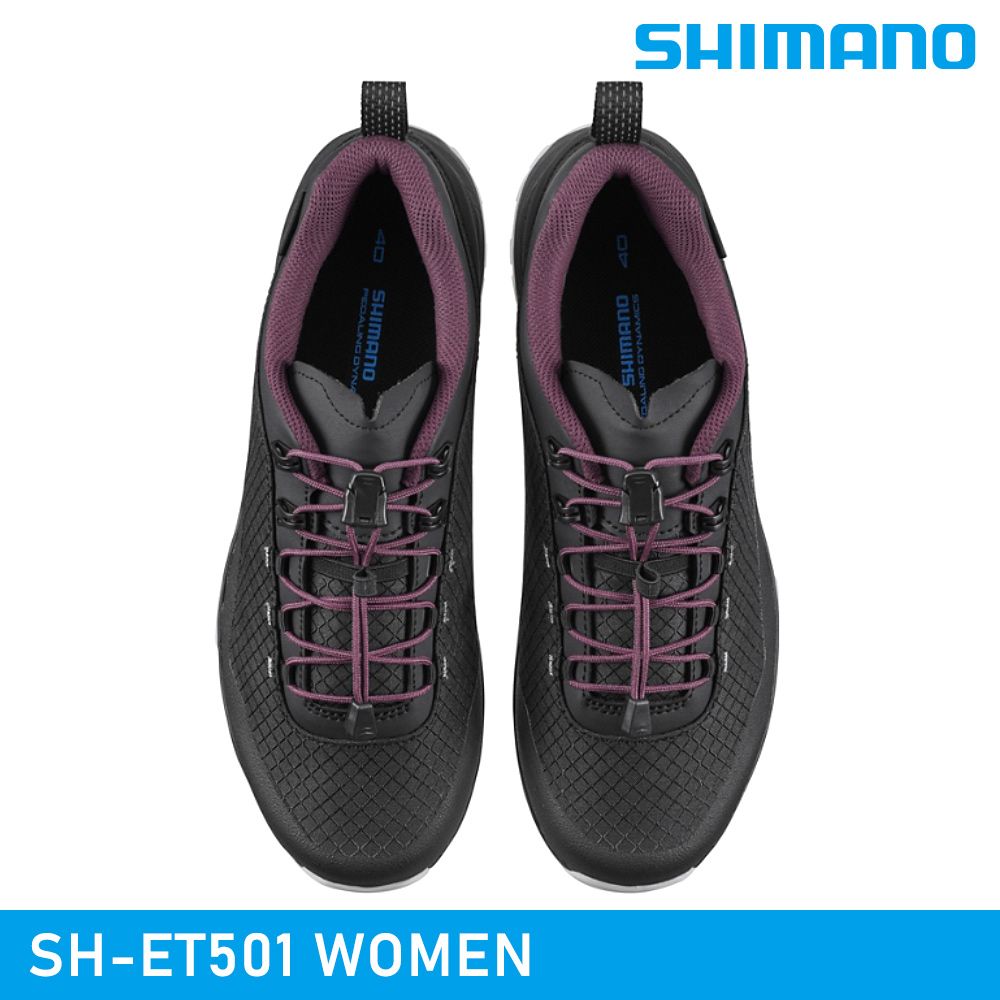 SHIMANO 禧瑪諾 【城市綠洲】 SH-ET501 WOMEN 自行車硬底鞋 / 黑色