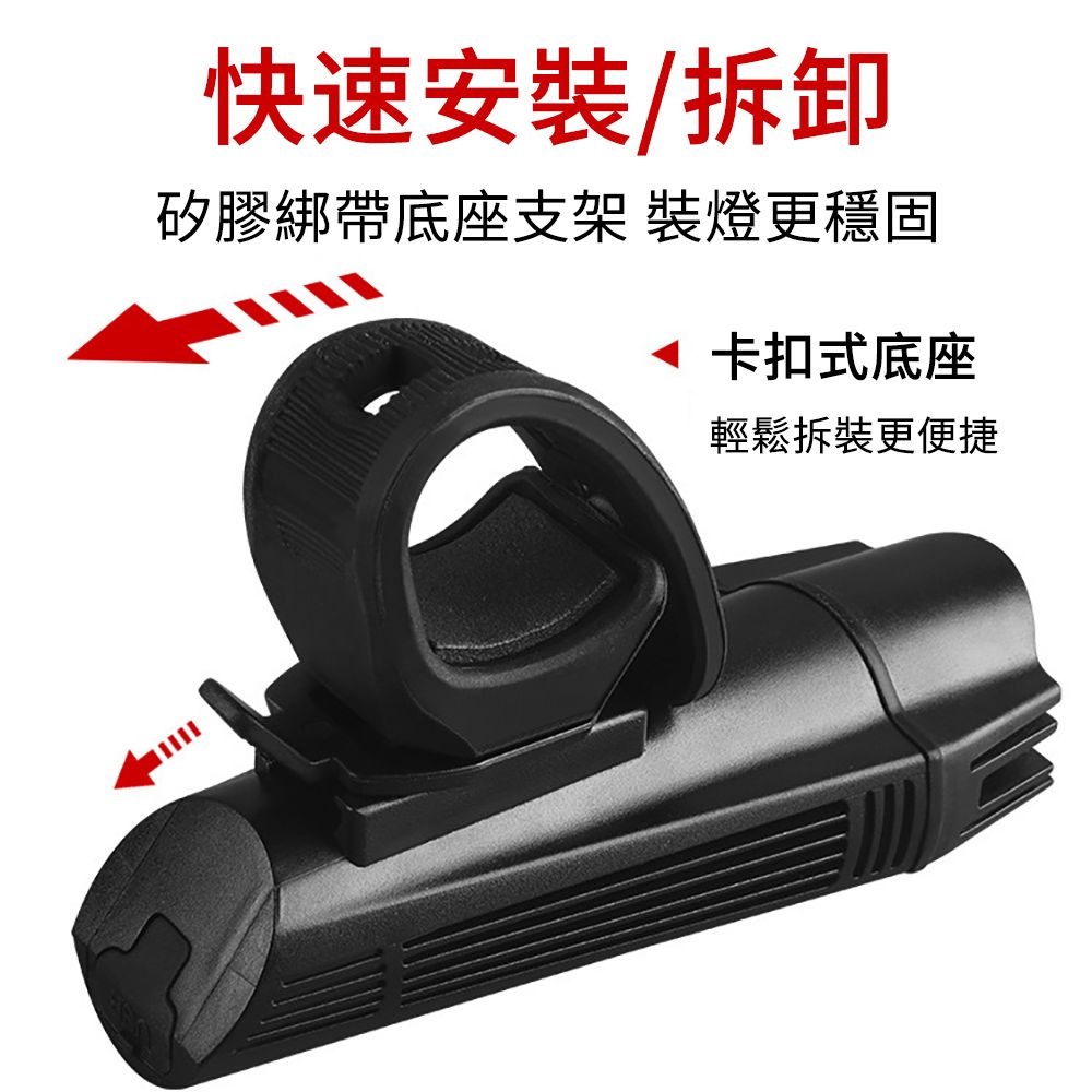 LUYOO  LED高亮自行車頭燈+夜騎尾燈套裝 USB充電 防水自行車燈 單車前燈 腳踏車燈 照明燈