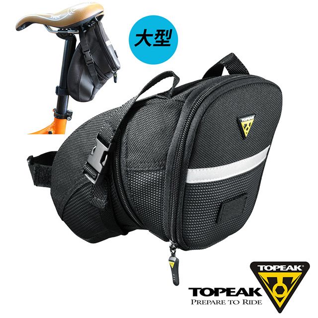 TOPEAK  Aero Wedge Pack Large空氣力學低風阻綁帶型後座墊袋-大型