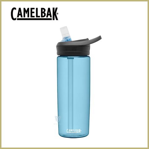 贈防塵蓋CamelBak 600ml eddy+多水吸管水瓶 透藍