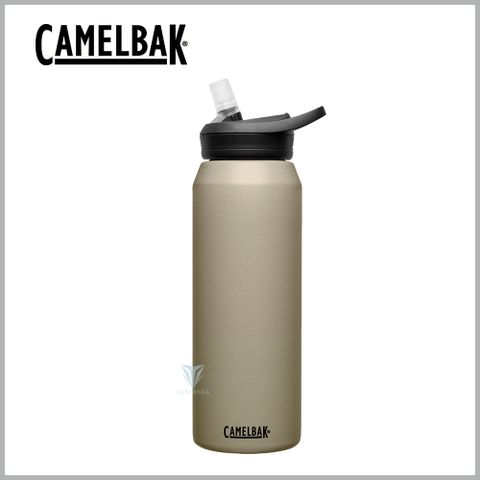 贈防塵蓋CamelBak 1000ml eddy+多水吸管保冰/溫水瓶 淺沙漠