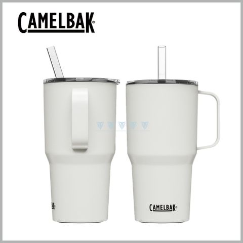 CamelBak  710ml Straw Mug 雙層不鏽鋼吸管馬克杯(保冰) 經典白