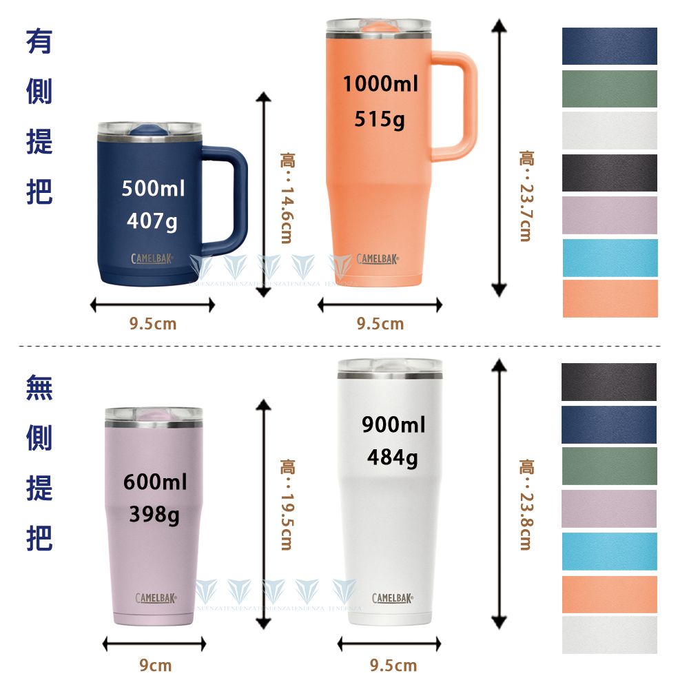 500ml407gDCAMELBAK9.5cm14.6cm1000ml515gp  無側提把600ml398gCAMELBAK19.5cm9.5cm900ml484g23.7cm23.8cmCAMELBAKCAMELBAK  9cm9.5cm