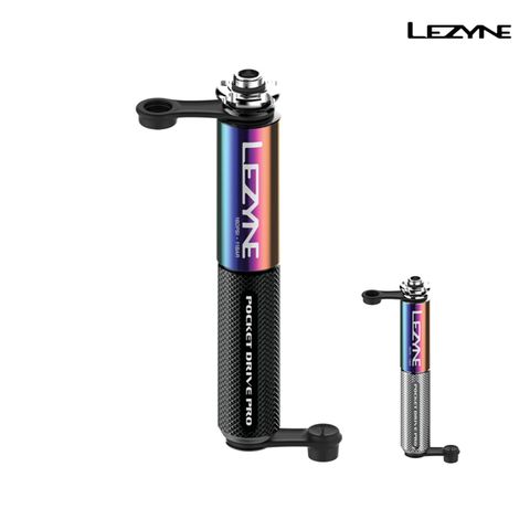 LEZYNE 160 PSI POCKET DRIVE PRO 141MM 電鍍彩虹