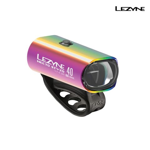 LEZYNE 前照明燈 HECTO DRIVE STVZO 40 USB 電鍍彩虹色