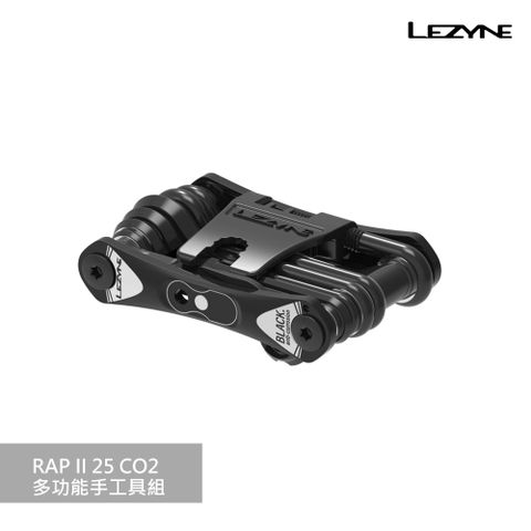 LEZYNE RAP II 25 CO2多功能手工具組(RAP 24 + CO2氣嘴)黑