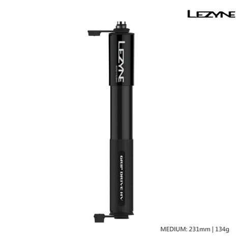 LEZYNE 高氣量手握打氣筒(90 PSI) GRIP DRIVE HV - M 黑