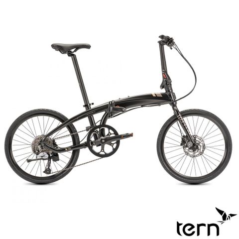 競速性能 入門價位Tern Verge D9 20吋451輪組9速碟煞鋁合金折疊單車-鍛光黑