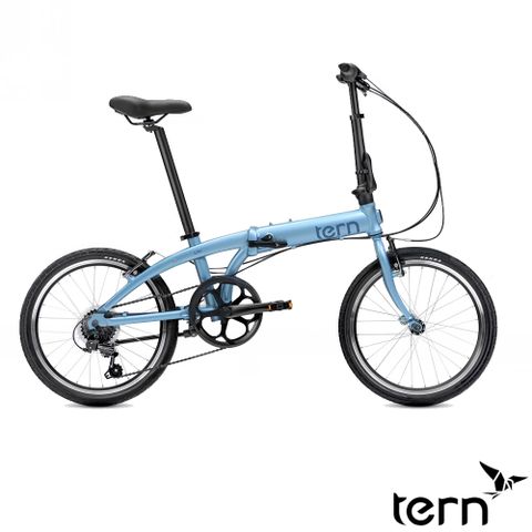 Tern Link A7 20吋7速鋁合金折疊自行車/小折-灰藍底藍標