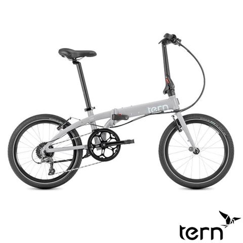 TERN Link D8 大蘋果胎20吋8速鋁合金折疊車-消光白金底/珍珠白標