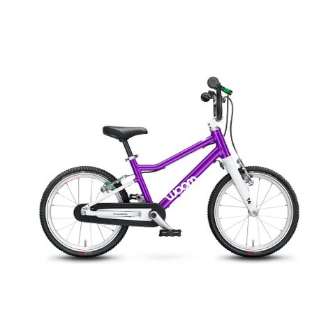 奧地利童車專家woom｜woom3 兒童自行車-紫/16吋/兒童手煞/護鏈罩/含腳架