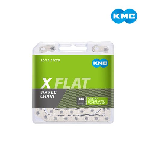 【KMC】X FLAT 12速 平頂蠟鏈條 銀