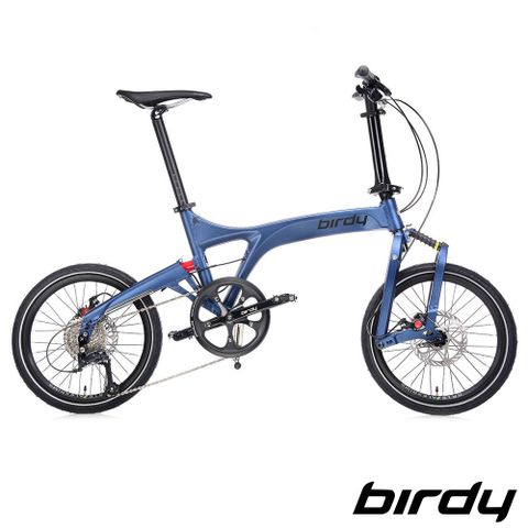 鳥車標準版Birdy NewBirdy(Ⅲ)Standard Disc 9SP 9速18吋碟煞前後避震折疊車/鳥車-噴砂紳士藍