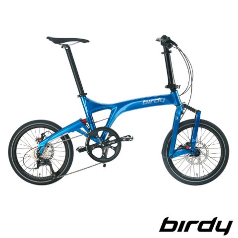 鳥車標準版限定色Birdy NewBirdy(Ⅲ)Standard Disc 9SP 9速18吋碟煞前後避震折疊車/鳥車-限量電極藍